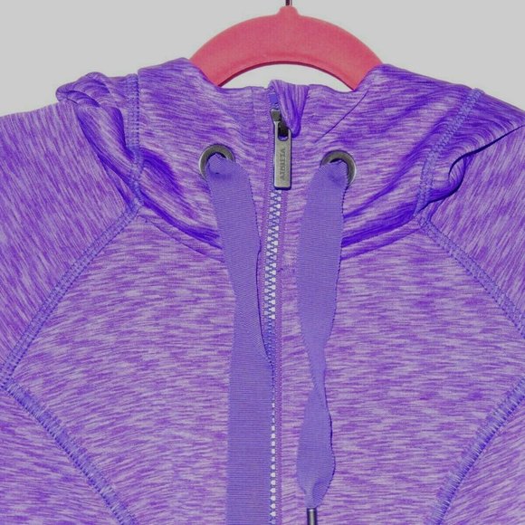 Athleta Hoodie Small Jacket Coat Purple Space Dye Full Zip Athletic Activewear - Picture 3 of 7